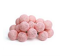 Guirlande Led 16 Boules - Rose Clair Rose