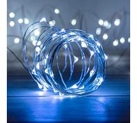 Guirlande LED Argent 4M - Guirlande Lumineuse LED 40 LEDs - Guirlande LEDs pour Deco Chambre, déco de Noël, Ambiance poétique et Romantique