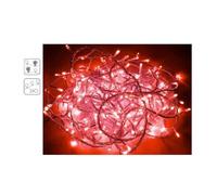 Guirlande LED Clignotante 12M 240LED IP44 avec timer - câble transparent ROUGE - SILUMEN - Rouge