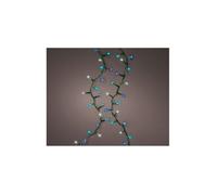 GENERIQUE - Guirlande Led Compact Clignotant Couleurs Blanc, Bleu Et Turquoise 750l Cable Vert 21m