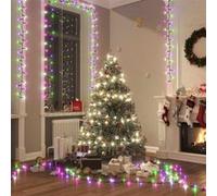 Guirlande LED compacte avec 3000 LED Multicolore pastel 65m PVC Multicolore pastel et vert foncé G
