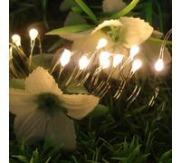 Guirlande LED en fil de cuivre avec minuterie 50 blanc chaud pour intérieur, pour 3 x AA