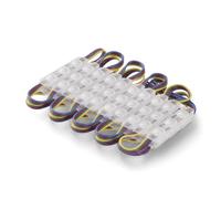 Guirlande LED - Guirlande de 20 modules de 3 LED SMD, 12 V CC, 1 W, couleurs blanc RVB, dimensions 71 x 15 mm, idéale pour l'affichage commercial *