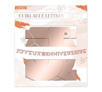 Guirlande lettres anniv blush
