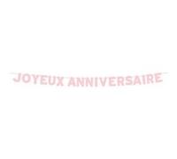 guirlande lettres anniversaire 4m rose - générique gl24rs Rose G