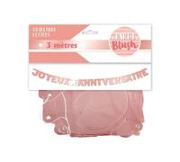 GUIRLANDE LETTRES JOYEUX ANNIVERSAIRE ROSE GOLD