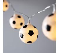 Lights4fun Guirlande Lumineuse 10 Ballons de Foot à LED Blanches pour Intérieur