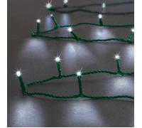 Guirlande lumineuse 100 LED 10m avec timer extérieur blanc froid fil vert