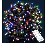 Guirlande lumineuse 14 m - 700 LED multicolores - pour intérieur et extérieur IP44 8 programme différents fonction mémoire télécommande technologie LED