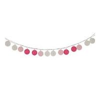 Guirlande lumineuse 20 boules AMICI coloris rose et blanc Rose G