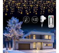 Guirlande lumineuse 200/400/600 LED avec télécommande fonction timer options