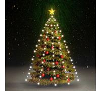 Kerstboomverlichting met 210 LED's koudwit net 210 cm328879