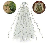 Guirlande Lumineuse 280 LEDs pour Sapin de Noêl, 2m x 8 (1,5-2,8m sapin) - Blanc chaud