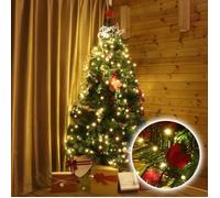 Guirlande Lumineuse 350 LEDs pour Sapin de Noêl, 3m x 10 (2 - 5m sapin)- Blanc chaud