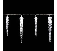 MONZANA® Guirlande lumineuse stalactites 40 LED Blanc Télécommande Minuterie 8 modes Illumination Extérieur décoration noël