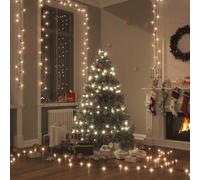 Guirlande lumineuse 400 LED, 40 m de long, blanc chaud, 8 effets de lumière, étanche, idéale pour décoration d'arbre de Noël en extérieur et en intérieur