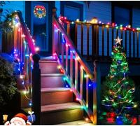 Guirlande Lumineuse 50 LED RGB 5M Multicouleur Féerique Magical Color, 8 Modes d'Éclairage, Etanche IP67, USB et Télécommande, Intérieur/Extérieur, Couleur vibrante, NOEL, New year