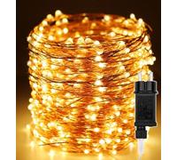 Guirlande Lumineuse - 50M 500 LEDs Lumières d'arbre de Noël Fil de cuivre Décoration Extérieur Intérieur Étanche avec Adapteur Alimentation, Chaine de Lampe pour Arbre,Fête,Mariage,Jardin,Halloween