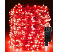 Guirlande Lumineuse - 50M 500 LEDs Lumières d'arbre de Noël Fil de cuivre Décoration Extérieur Intérieur Étanche avec Adapteur Alimentation, Chaine de Lampe pour Arbre,Fête,Mariage,Jardin,Halloween