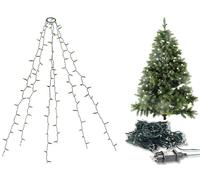 Guirlande lumineuse 6 fils / 180 LED effet cascade pour sapin de Noël - Lunartec