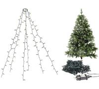 Guirlande lumineuse 6 fils / 240 LED effet cascade pour sapin de Noël - Lunartec