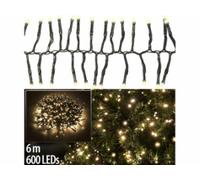 Guirlande lumineuse 600 LED - 6 m - Blanc chaud Lunartec