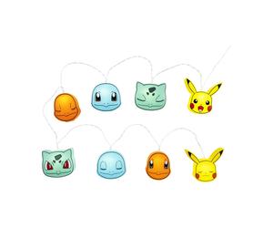 Guirlande Lumineuse 8 LED Personnages Pokémon Déco Intérieure 2.6m Multicolore