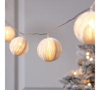 Lights4fun Guirlande lumineuse à 10 LED avec boules en papier
