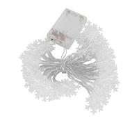Guirlande Lumineuse à 50 LED en Forme de Flocon de Neige, à Suspendre, décoration de Maison, de Commode, de fête, en Plastique, Blanc Chaud, 5 m