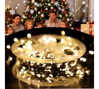 Guirlande lumineuse à DEL pour décoration de vacances - Guirlande lumineuse pétard en fil de cuivre pour intérieur et extérieur (#2, 20 m de norme européenne)