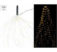 Guirlande lumineuse à effet cascade 20 fils / 720 LED couleur blanc chaud - Lun