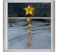 Guirlande Lumineuse À Étoiles En Sisal 15 LEDs Décoration De Noël XMAS