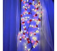 Guirlande lumineuse à fleurs de , guirlande lumineuse intérieure - Guirlandes lumineuses sûres,Roses Décor Constant Glow Romantique Design pour Saint Valentin Mariages Garden Parties Anniversaires
