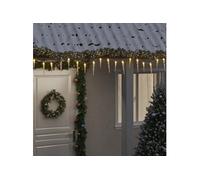 Guirlande lumineuse à glaçons Noël 100 LED blanc acrylique PVC, guirlande lumineuse à glaçons d'extérieur, lumière scintillante du glaçon, lumière de