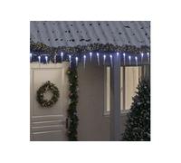 Guirlande Lumineuse à Glaçons Noël 200 LED, Eclairage de Noël, Lumières de Stalactite Glaçons, Décoration de Jardin Cours, Blanc Acrylique PVC