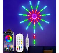 Guirlande lumineuse à LED avec Bluetooth pour feux d'artifice - Avec télécommande et contrôle par application - Contrôle du son - Pour décoration de Noël, fête, chambre (156 lumières)