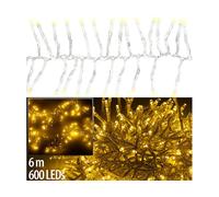 Guirlande lumineuse à LED blanc chaud connectée - câble 6 m transparent - Lunar