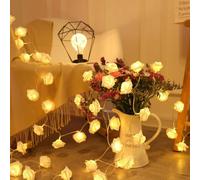 Guirlande lumineuse à LED en forme de roses, 10m 80 LED USB fleur rose Guirlande Lumineuse Fleur bande de lumière Light Strip pour l'intérieur, le jardin, les arbres, la terrasse.