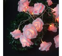 Guirlande lumineuse à LED en forme de roses, 3m 20 LED USB fleur rose Guirlande Lumineuse Fleur bande de lumière Light Strip pour l'intérieur, le jardin, les arbres, la terrasse.