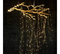 Guirlande Lumineuse à LED, Queta Guirlande Lumineuse de Vigne d'Arbre avec Télécommande Extérieur Lumières Chaine Légère Fées de Noël - Alimenté par Batterie (Fil de cuivre blanc chaud)