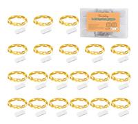 Guirlande Lumineuse à Pile, 1M 10 LED Mini Guirlande LED Fil de Cuivre Fairy Lights Girlande Lumière pour Décoration Intérieur Chambre, Ambiance Intérieur Maison, Mariage (Blanc Chaud) (20 Pièces)