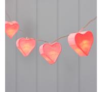 Lights4fun Guirlande Lumineuse 10 Cœurs à LED en Papier