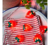 Guirlande Lumineuse à Piles avec 10 Fraises LED