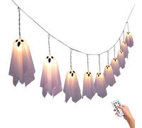 Guirlande Lumineuse a Suspendre pour Halloween,10 LED,8 Modes,Etanche,à Piles,pour Une Fête en Intérieur Ou en Extérieur,Une Maison Hantée,Un Jardin Ou Un Porche (Piles 3AA Non Incluses)