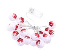 Guirlande Lumineuse à Yeux Effrayants, Guirlande Lumineuse d'halloween pour Intérieur, Décoration D'Extérieur Alimentée par Piles pour Patio Fenêtre Jardin Clôture Mur Porche Intérieur