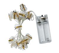 Guirlande lumineuse abeille - 20 LED mignonnes en forme d'abeille | Guirlande lumineuse à piles en forme d'abeille | Décorations de mariage pour mariage, balcon, allée, pelouse