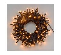 Guirlande lumineuse ambrée 12,6M 180 miniLED lumière fixe câble vert Lotti