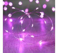Guirlande Lumineuse Argentée 20 Micro LED Roses
