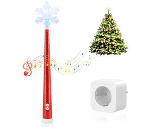 Guirlande lumineuse baguette magique, prises avec télécommande sans fil pour guirlandes lumineuses de Noël et décorations lumineuses, ensemble d'interrupteurs à baguette magique, rouge