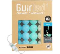 Guirlande lumineuse boules coton LED USB - Veilleuse bébé 2h - 3 intensités - 16 boules 1,6m - Horizon